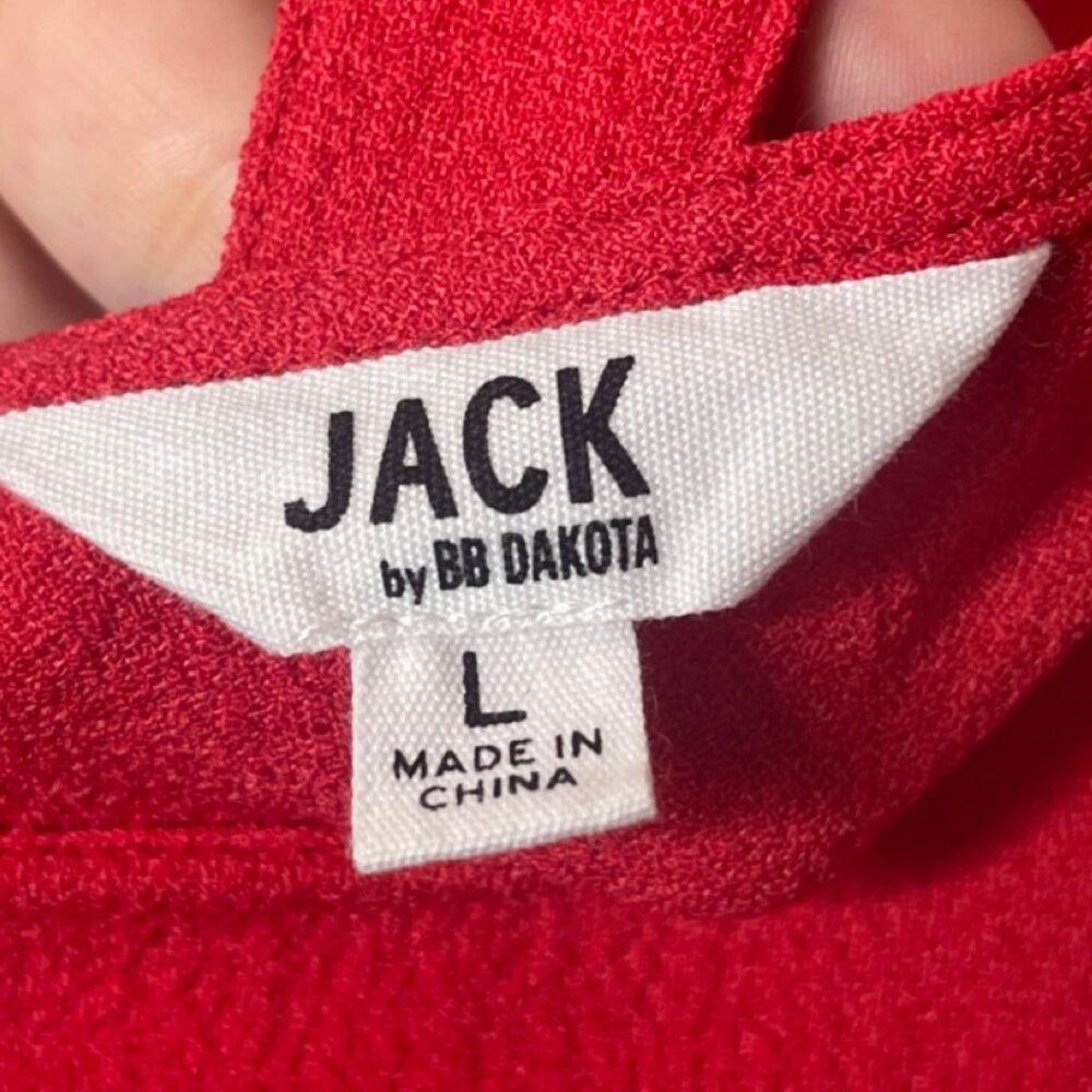 JACK BY BB DAKOTA | Women's Coral Woven Back Detail Mini Dress | Size L - Picture 7 of 11
